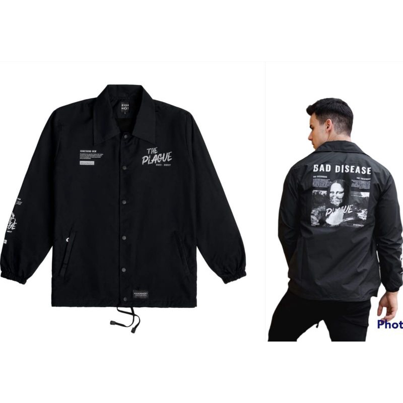 Jaket Coach Erigo // Jaket Pria CJ // Sweater jacket bandung // Jaket Erigo Apparell Terbaru Parasut Perasut-Bad disaese hitam