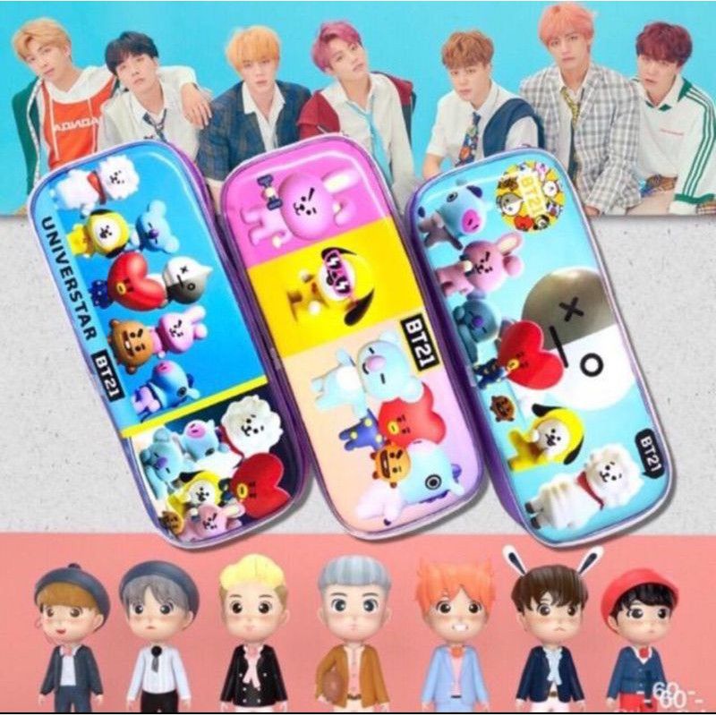 

~ COD - TEMPAT PENSIL PLASTIK BT21