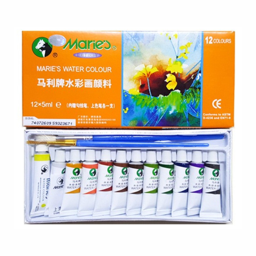 

MARIES WATER COLOUR SET TYPE E1325 5ML 12 WARNA