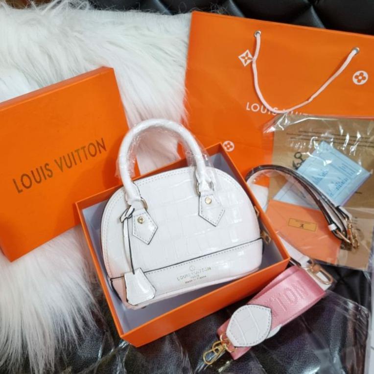 [MGG. 346915] TAS ALMA SMALL CROCO FREE BOX & PAPERBAG KOMPLIT IMPORT BRANDED PREMIUM BAG BATAM WANI