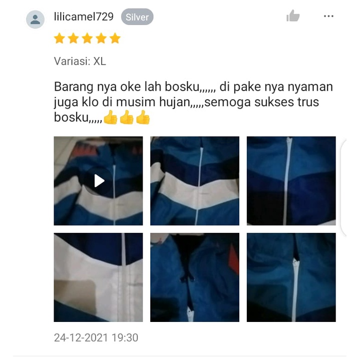 NEW DEALS BEST DEALS JAKET PARASUT TRACKTOP WINDBREAKERS LUMINO PRIA WANITA KOMBINASI WARNA BIRU