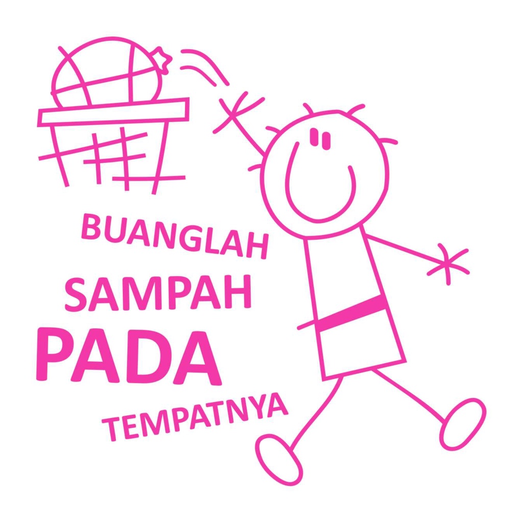Stiker Terbaik dan Termurah Sticker Buang Sampah 1 set isi 2 request Warna tulis di catatan pembeli