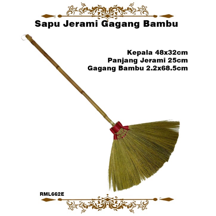 Sapu Jerami Gagang Kayu