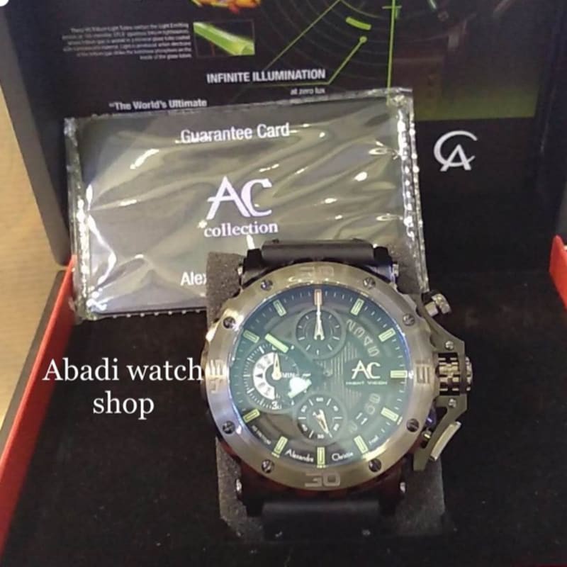 Jam tangan alexandre christie collection kulit cowok