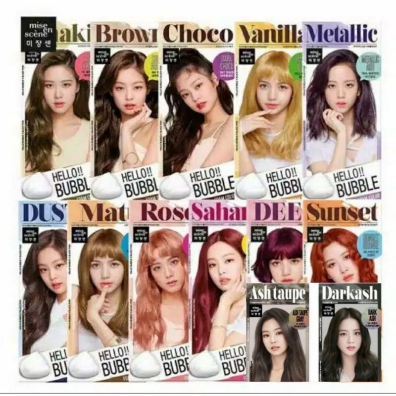 MAKASSAR Mise En Scene Hello Bubble Dye Hair Coloring READY STOCK