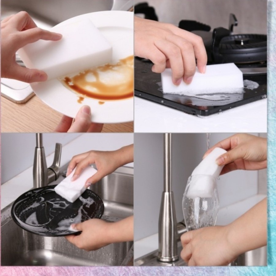 ( DPT 3PCS )  Nano Magic Sponge Cleaner Busa Spons Pembersih Serbaguna Eraser Kerak