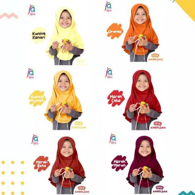 Jilbab anak Little Khodijah - Little Khadijah - jilbab Afra - jilbab kaos anak - jilbab anak  instan