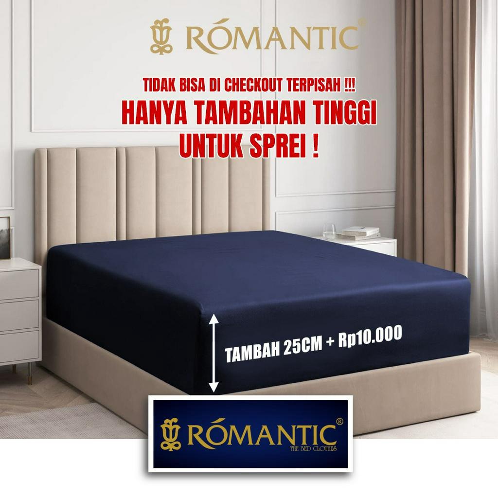 Tambah Tinggi 25 cm sprei custom ROMANTIC