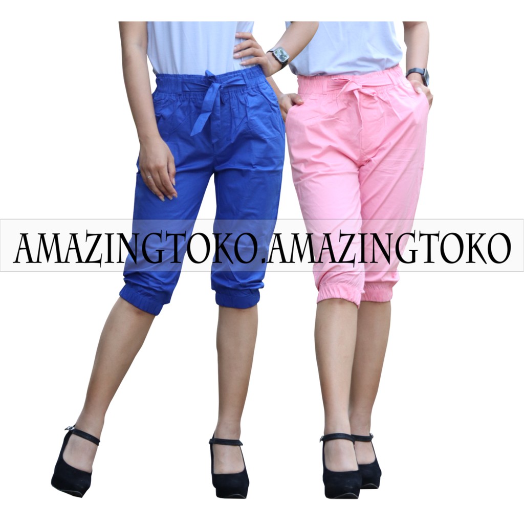  CELANA  JOGGER  PENDEK  KATUN UKURAN ALLSIZE Shopee  Indonesia