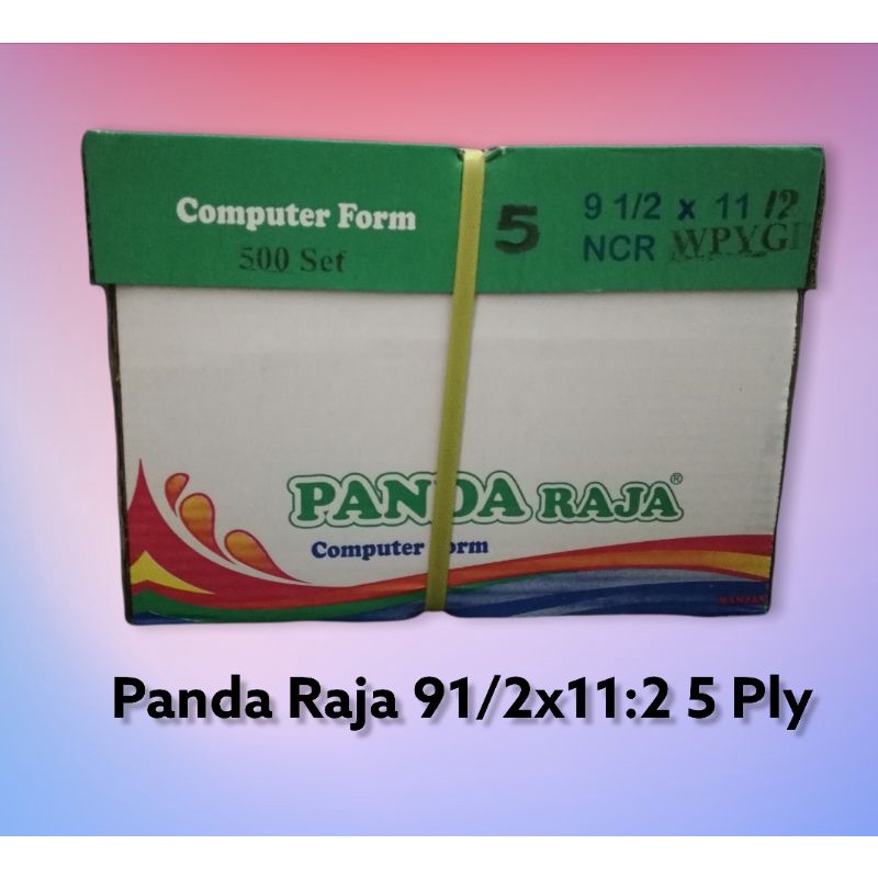 

PANDA RAJA kertas Continious form 91/2x11:2 5 Ply Ncr