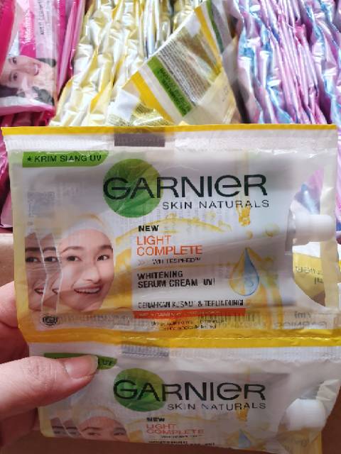 GARNIER Light Complete Cream | Sakura White Cream | Foam | Yoghurt Sleeping Mask.9ml