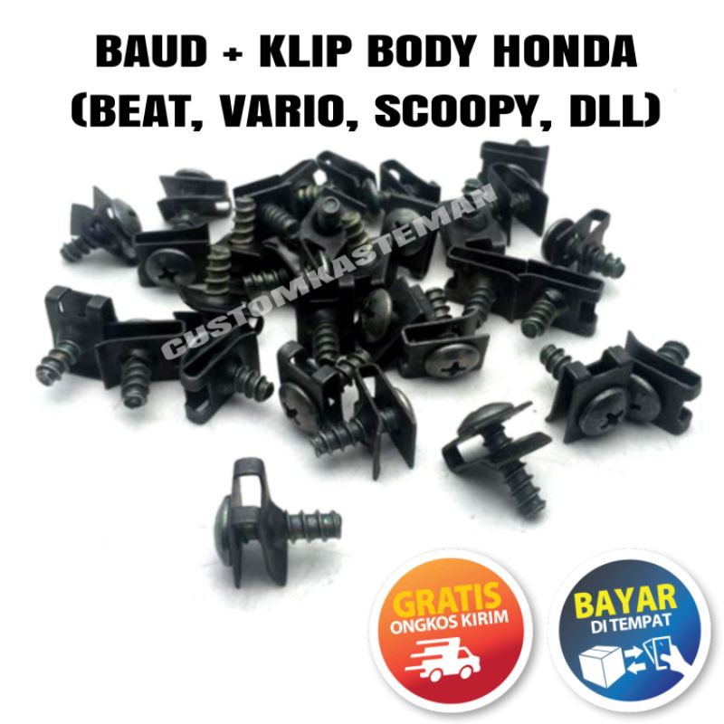 Baut Baud Klip Bodi Motor Honda Scoopy Beat Vario Spacy DLL Murah Berkualitas