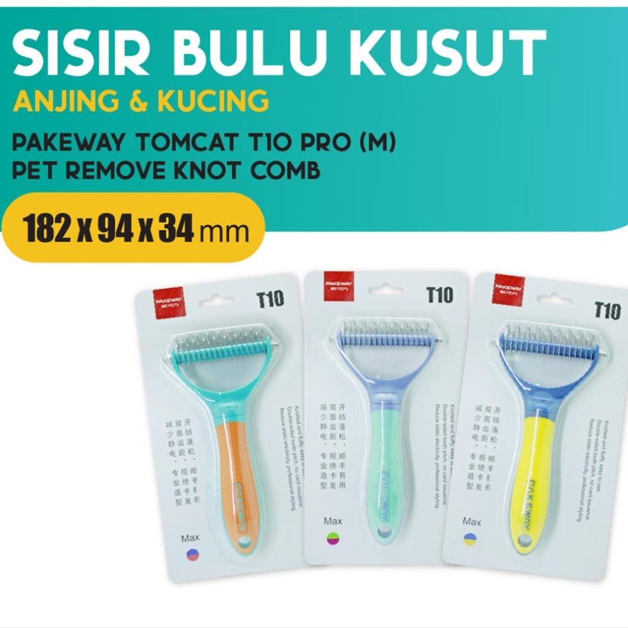 Sisir Bulu Kusut Anjing Kucing Tomcat T10 Pet Remove Knot Comb