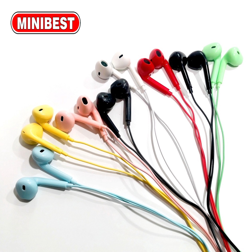 MB Handsfree Earphone Macaron Hi Fi Stereo Suround Sound Premium Quality U-19 GLOSSY