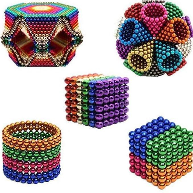 magnetic balls 216pcs 5mm bola magnet warna mainan brick lego magnet