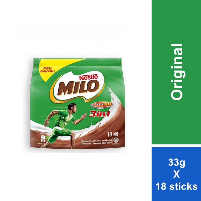 

Milo 3in1 original Malaysia 18 stik