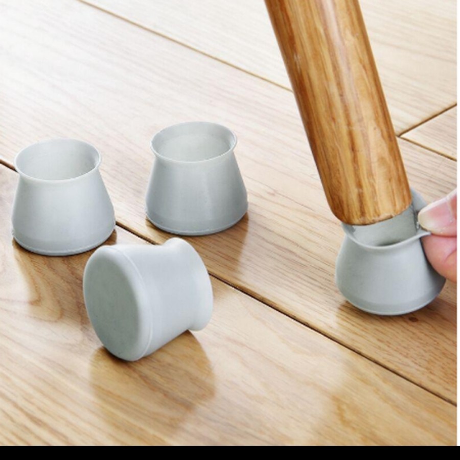 Alas kaki meja silikon anti slip gores 4pcs pelindung kursi furniture