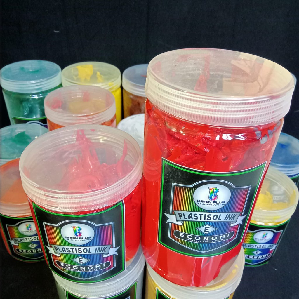

RK Tinta Sablon PLASTISOL ECONOMY Brain Plus MERAH 500gr