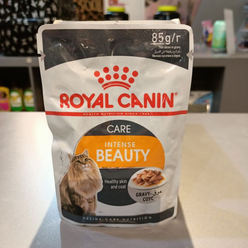 Royal Canin Pouch Intense Beauty Jelly &amp; Gravy 85gr /Rc Makanan Basah Kucing