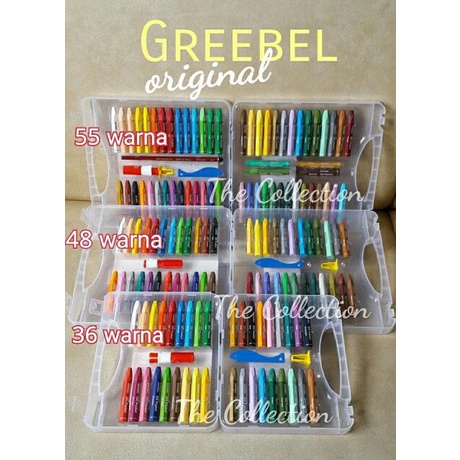 

READYSTOCK ATK0049 ISI 55 TRANSPARANT GREEBEL OIL PASTEL SOUVENIR KADO