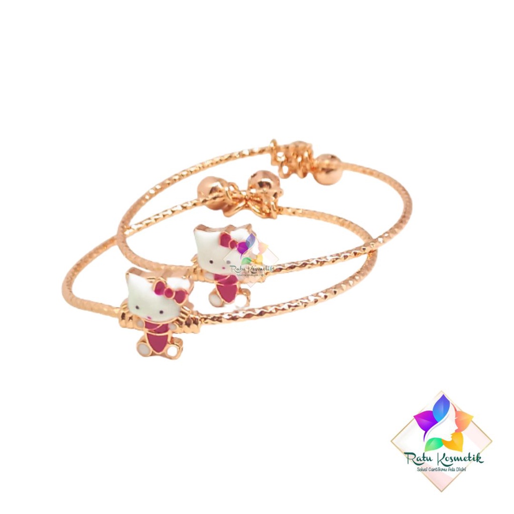 ❤ RATU ❤ Anting Xuping Anak | Perhiasan Lapis Emas | Mutiara Tusuk | Gelang Karakter Diamond | Hellokitty | Aksesories Fashion