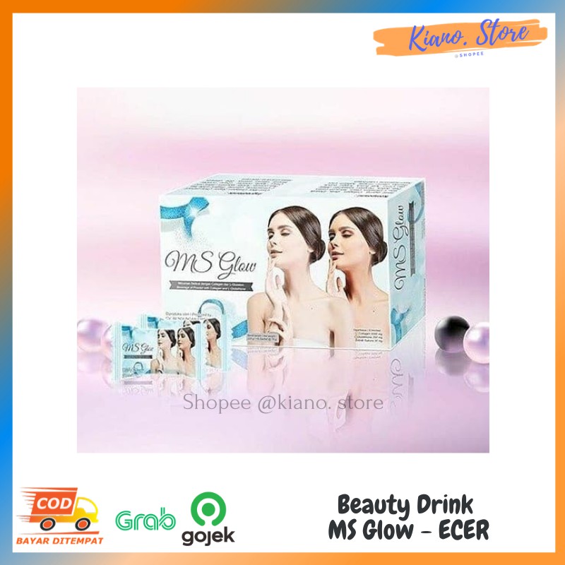 Ms Glow Beauty Drink Sachet Gluta Drink Msglow Suplemen Pemutih Shopee Indonesia