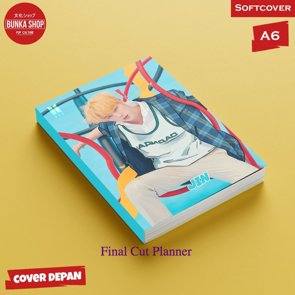 

Buku tulis polos/bergaris KPOP BTS Jin Softcover A 6 Buku Tulis Catatan Notes Agenda Planner Jurnal