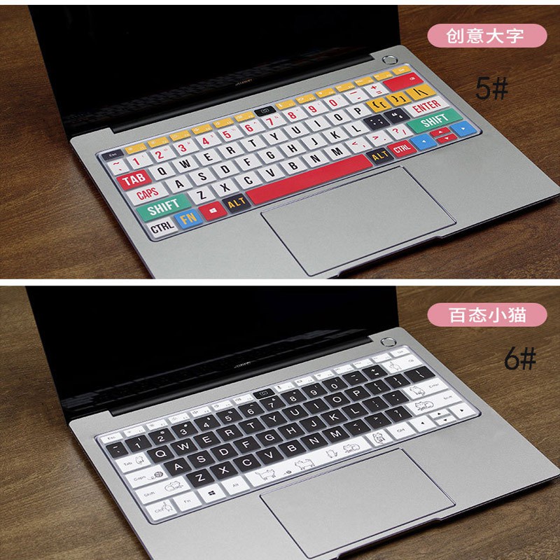 Huawei silicone keyboard cover for matebook 14/D14/D15/Xpro 2020 Honor MagicBook 14/15 color printing color keyboard membrane film