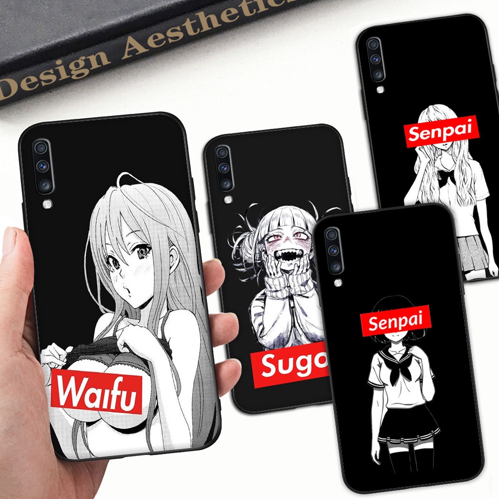 YU204 Sugoi Senpai Anime Waifu Black Soft Case Samsung