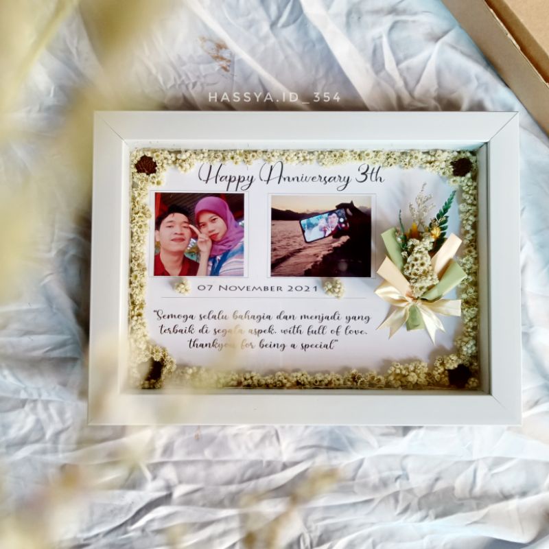 

Gift frame 3D Rustic bucket bunga ukuran A4