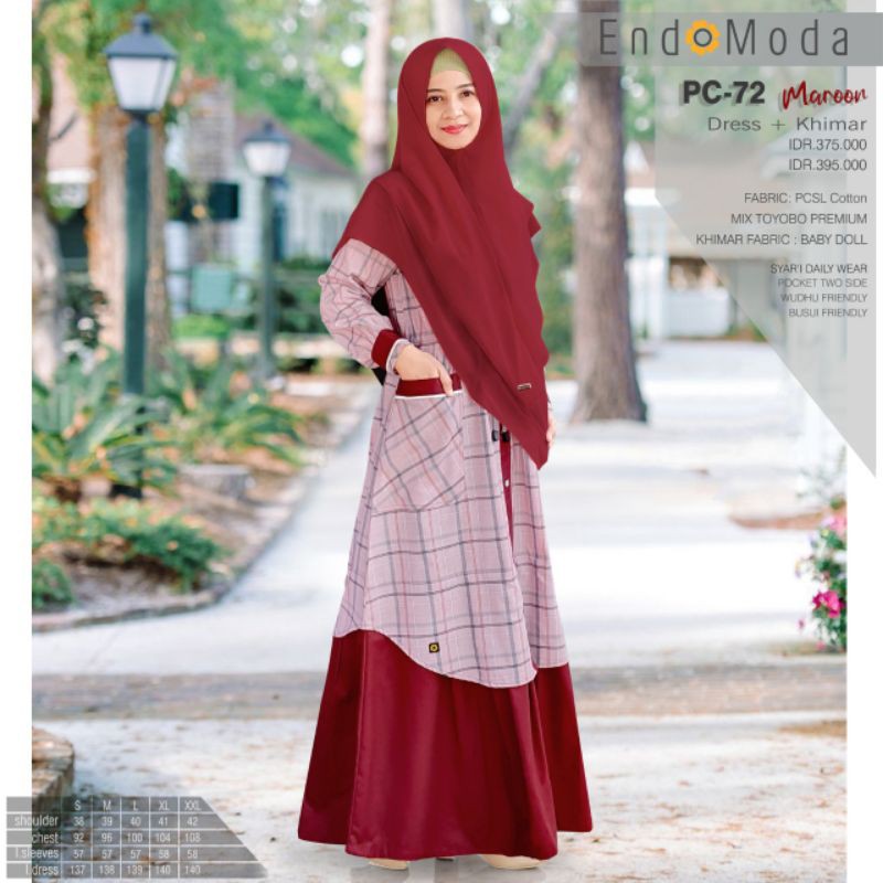 Jual Gamis Endomoda Pc 72 Gamis Syar I Style Kekinian Indonesia Shopee Indonesia