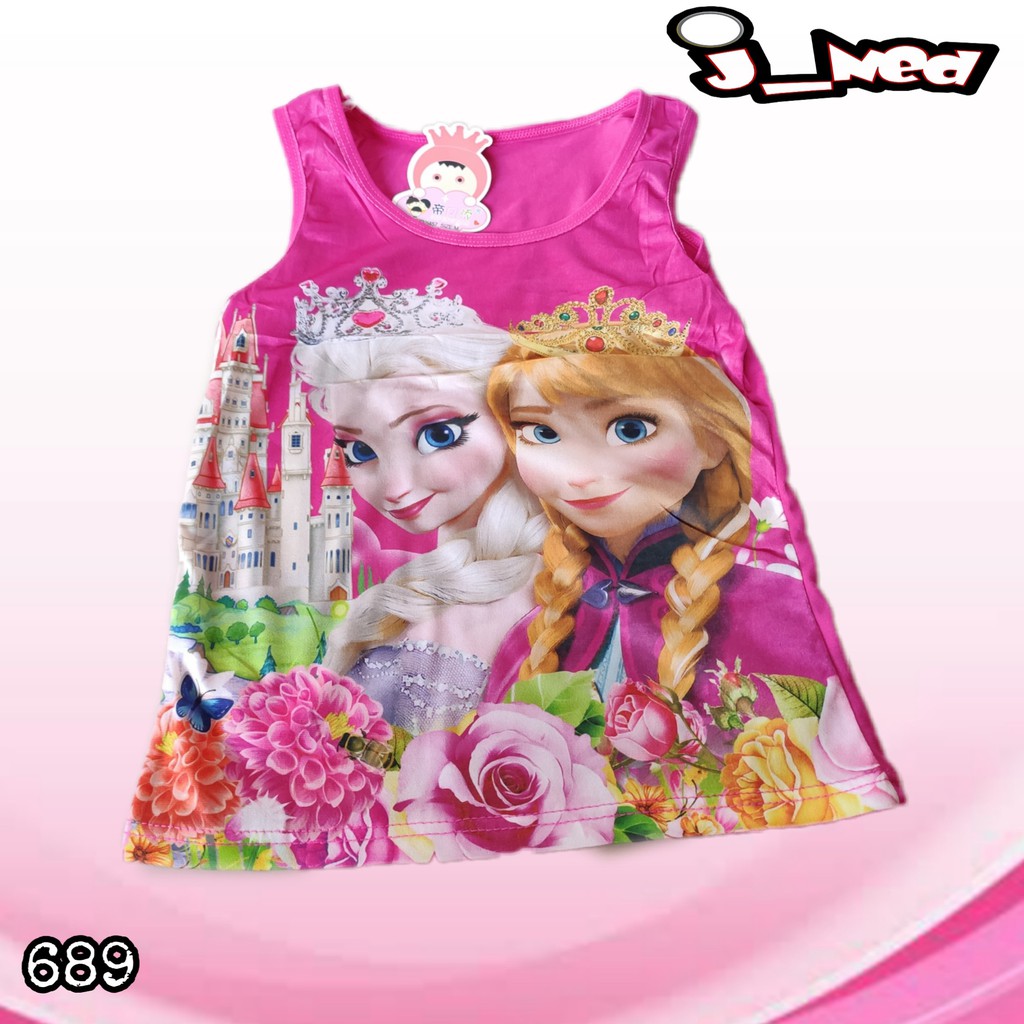 J689 SINGLET TANKTOP ANAK MOTIF FROZEN KAOS SINGLET ANAK TANGTOP TANKTOP ANAK MOTIF