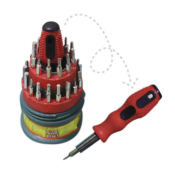 Obeng Set Screwdriver Sevice Tool Kit Lengkap 31in1 Perlengkapan Perkakas Elektronik Import - GJ-17 - 88Blanketstore