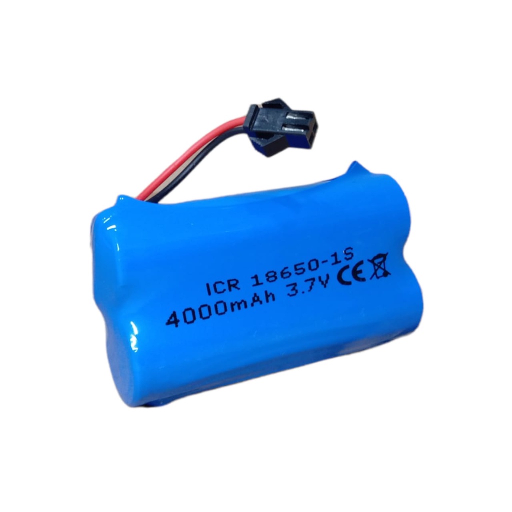 Baterai RC/ Speaker Bluetooth &amp; Elektronik Lainnya 2x Li-ion 18650-1S 4000mAh 3.7V Protektor BMS 6A SOKET HITAM 2 PIN