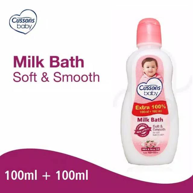 Cussons Baby Milk Bath 100ml + 100ml/ Cussons Sabun Cair Bayi