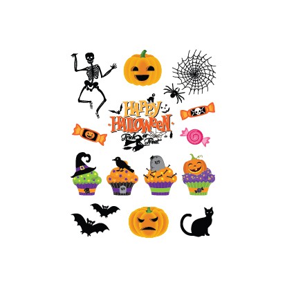 

POTATOO SET HALLOWEEN ICONS Temporary Tatto Sticker