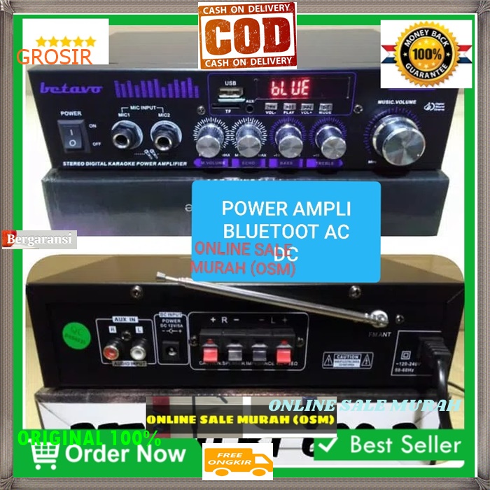 G78 BETAVO ORIGINAL KARAOKE AMPLI BLUETOOTH DIGITAL ECHO POWER AMPLIFIER MINI SPEAKER SPK FM RADIO A