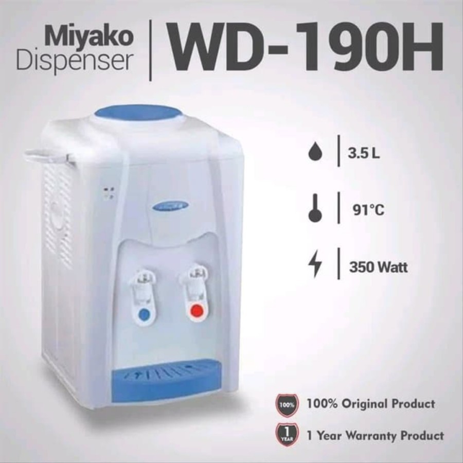 MIYAKO Dispenser / Water Dispenser WD 190 H PH - Garansi Resmi 1 Tahun