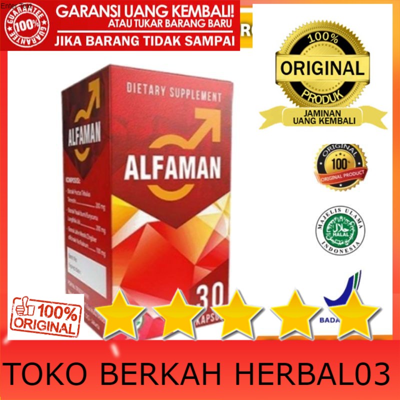 100% ASLI Alfaman Original 100% Asli Resmi BPOM Suplemen Pria Tahan Lama