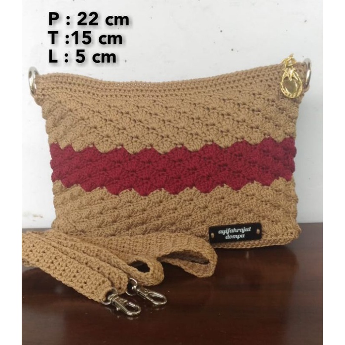 tas selempang rajut/ tas selempang / tas rajut / tas rajutan
