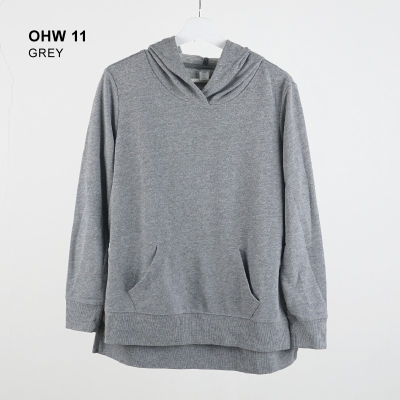 Old Navy Hoodie Wanita - Relaxed Pullover Hoodie 05-12-Grey