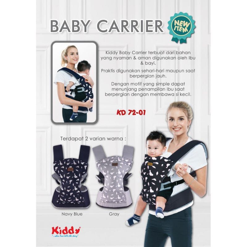 Kiddy Baby Carrier KD 7201 / Gendongan Depan Bayi / Gendongan Bayi Depan / Gendongan Bayi Keren / Ge