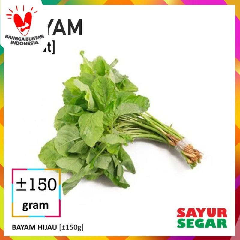 

+_ 200 gram bayam sayur segar fresh 1 ikat murah