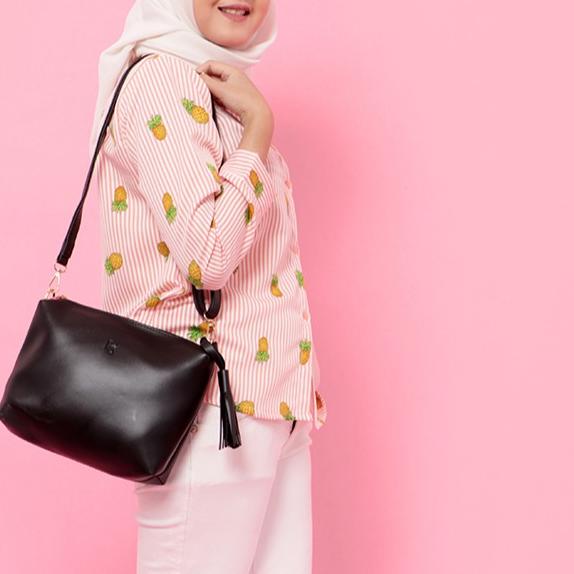 ➫ Tas selempang kulit pemice high quality Black Beauty Gum ☑