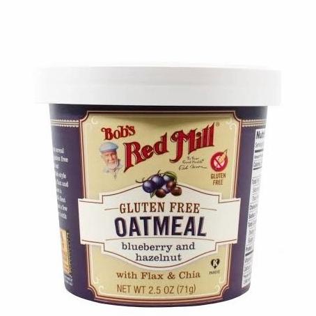 

bob's red mill gluten free oatmeal bluebery and hazelnut cup 71gr