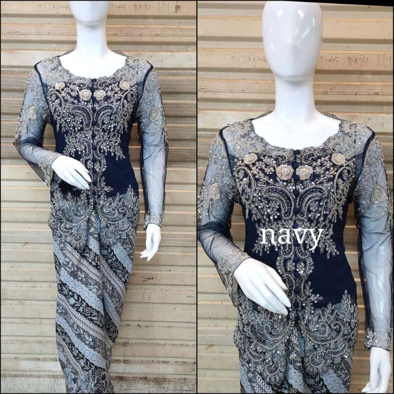 Realpict kebaya original//kebaya payet lengan panjang//kebaya payet sabrina