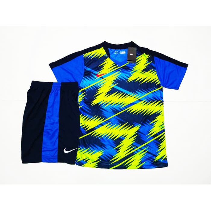 Olahraga Setelan Jersey Bola / Futsal (Cocok Untuk Kaos Tim) NK32 BLUE YELLOW