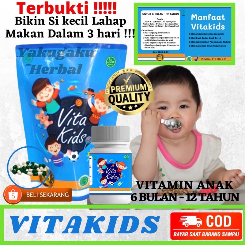 VITAKIDS vitamin anak penambah nafsu makan vitamin tumbuh kembang anak suplemen anak penambah berat 