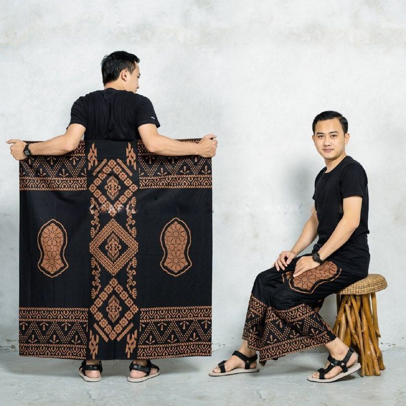 SARUNG PRIA TERBARU MOTIF TEROMPAH SHOLAT DEWASA SARUNG MOTIF BALIMUN SARWON-Hikam