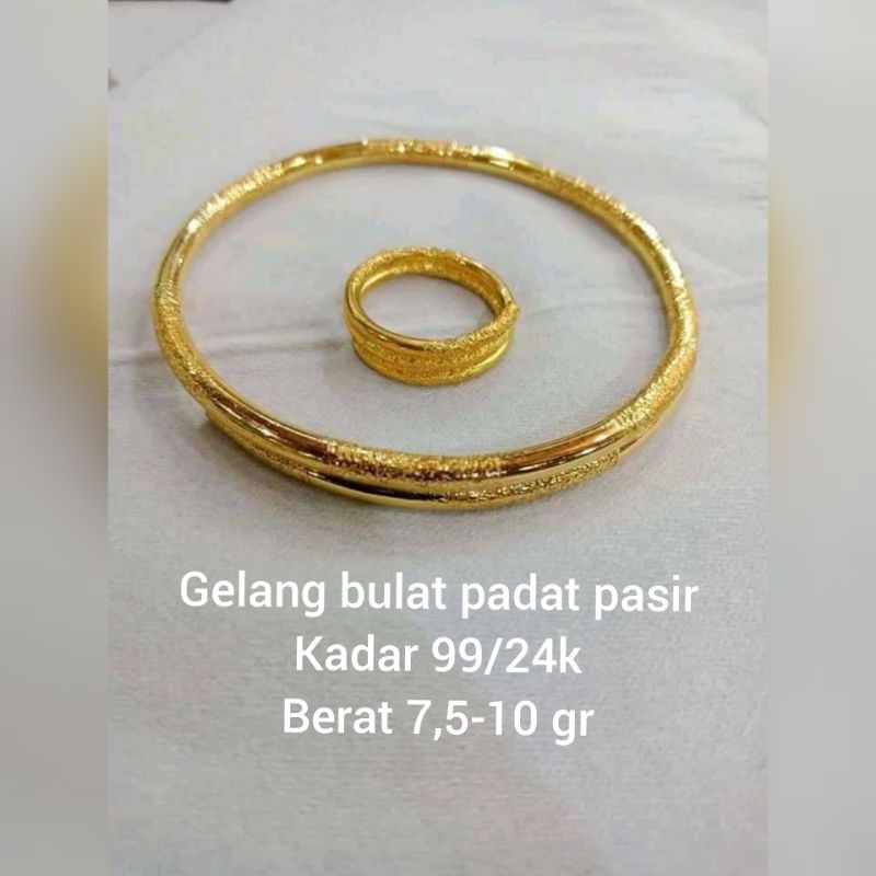 Gelang emas asli kadar 99/24k